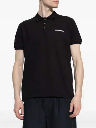 Dsquared2 Polo Shirt With Logo In Black