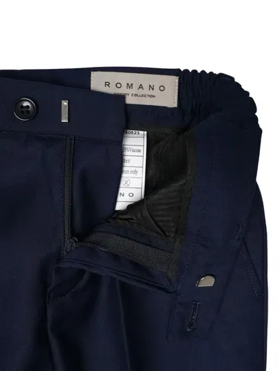 Romano Satin-trim Suit (set Of Three) In Blue