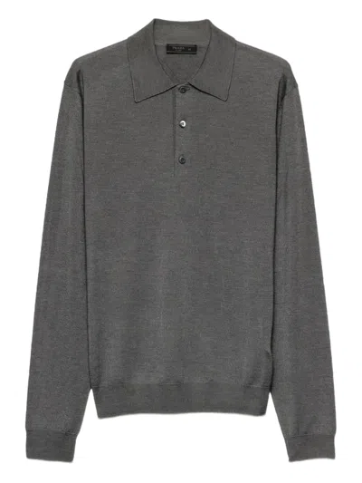 Prada Pullover Aus Kammwolle Mit Rundhalsausschnitt In Grey
