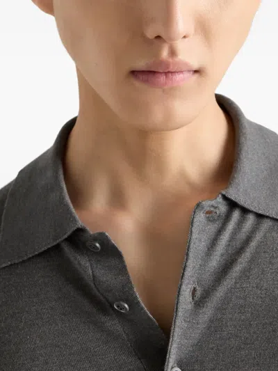 Prada Pullover Aus Kammwolle Mit Rundhalsausschnitt In Grey