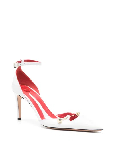 Hardot 70mm Leather Pumps In White