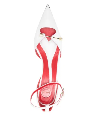 Hardot 70mm Leather Pumps In White