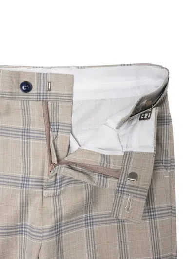 Romano Checkered Suit (set Of Three) In Neutrals