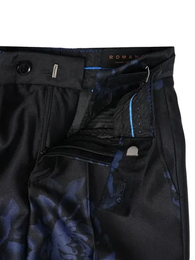 Romano Floral-print Suit (set Of Three) In Black