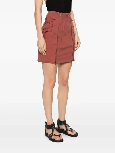 Isabel Marant Woman Mini Skirt Brick Size 10 Cotton In Brown