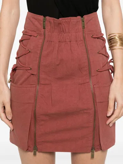 Isabel Marant Woman Mini Skirt Brick Size 10 Cotton In Brown