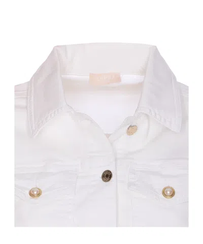 Liu •jo Cropped Jacket In White