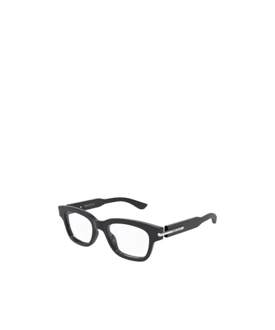 Alexander Mcqueen Eyewear Rectangular Frame Glasses In Black