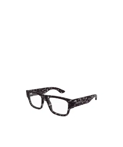 Alexander Mcqueen Eyewear Rectangular Frame Glasses In Multi