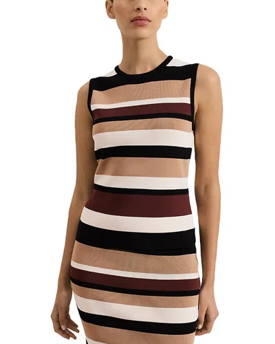 Phase Eight Louisa Striped Top In Neutral