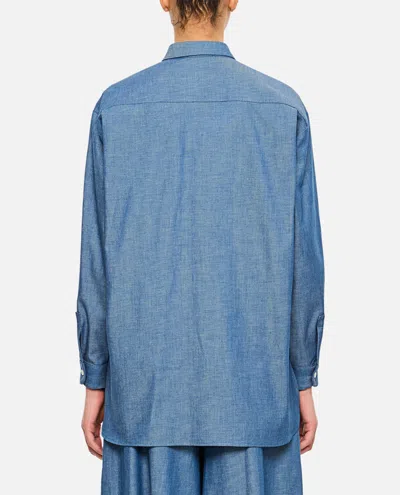 Dušan Dusan Pointed Collar Button-up Shirt In Blue