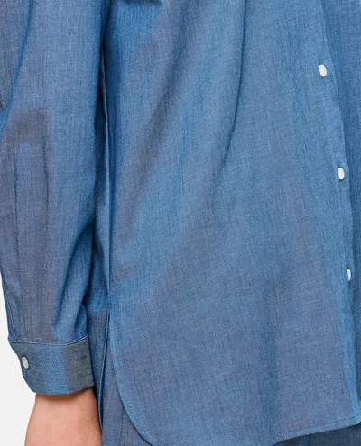 Dušan Dusan Pointed Collar Button-up Shirt In Blue
