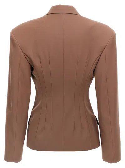 Dries Van Noten 'bohana' Blazer Single-breasted Back Vent In Brown