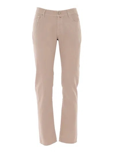 Jacob Cohen Nick Five-pocket Cotton Jeans In Neutral