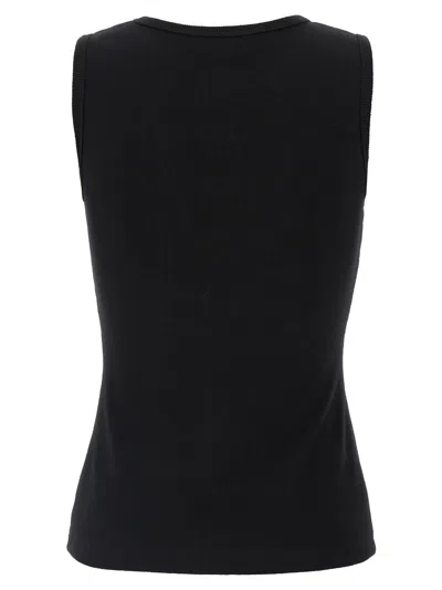 Magda Butrym Embellished Jersey Tank Top In Black