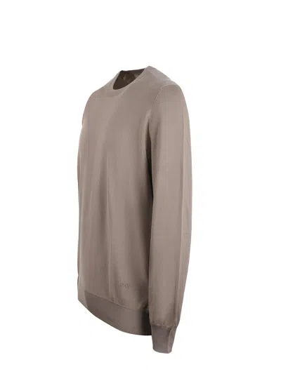 Fay Pullover Sweater In Cotton In Kaki