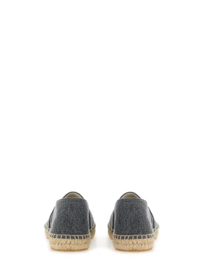 Isabel Marant Textured Grey Slip-on Sneakers With Jute-wrapped Midsole In Black