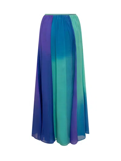 Forte Forte Forte_forte Shaded Silk Skirt In Blue