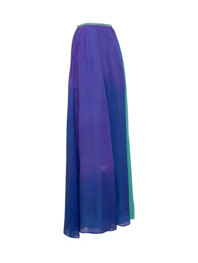 Forte Forte Forte_forte Shaded Silk Skirt In Blue