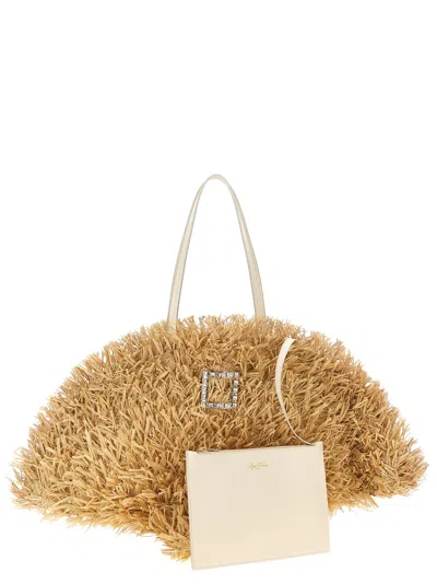 Roger Vivier Women's Tres Vivier Panier Large In Beige