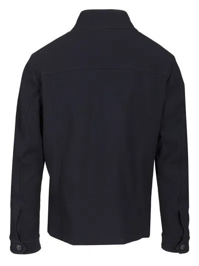 Fay Short Classic Field Jacket For Men In Blue