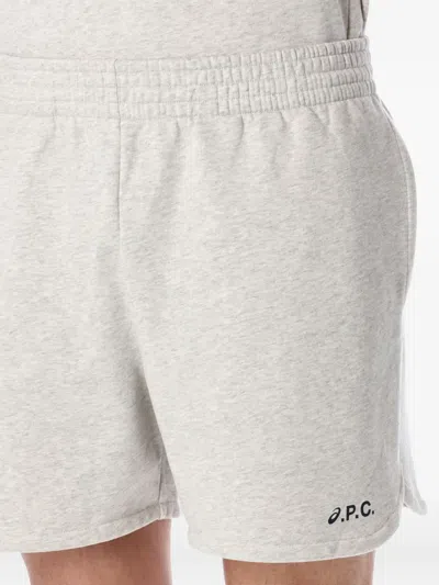 Apc A.p.c. X Asics Elastic Waist Shorts In Grey