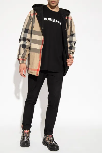 Burberry Black Polyester Sports Jacket In Green