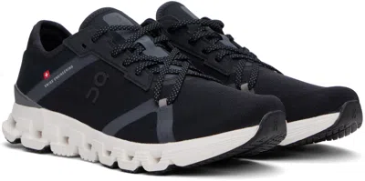 On Cloud X 4 Trainers In Black | Asphalt