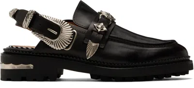 Toga Pulla Round-toe Slingback Mule Loafers In Brown