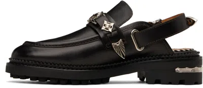 Toga Pulla Round-toe Slingback Mule Loafers In Brown