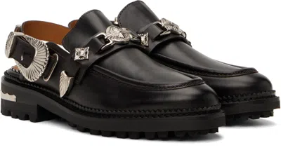 Toga Pulla Round-toe Slingback Mule Loafers In Brown