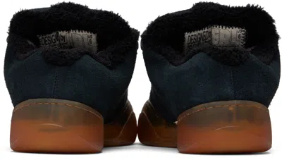 Erl 'vamp Skate' Black Low Top Sneakers With Contrasting Sole In Black