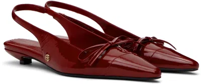 Anine Bing Zoey Slingback Pumps In Red