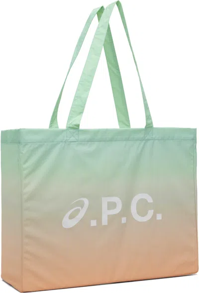 Apc Green  Orange Asics Edition Diane Tote In Saa - Multicolored