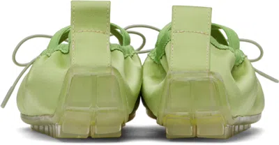 Simone Rocha Grip Embellished Satin Ballet Flats In Matcha