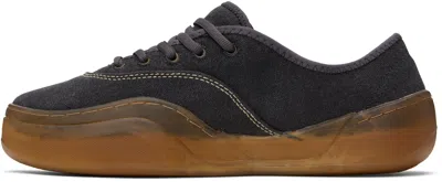 Erl Round Toe Low-top Sneakers In Black