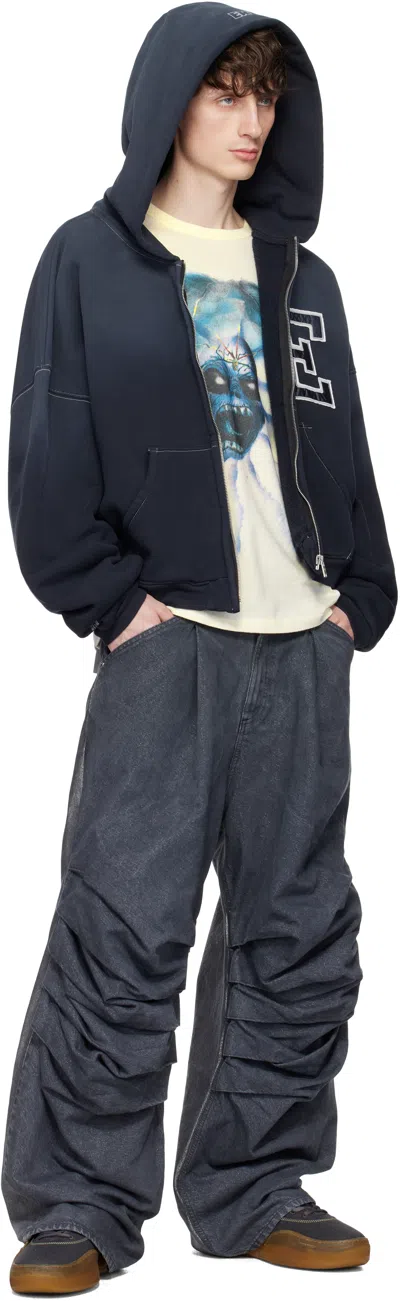 Erl Round Toe Low-top Sneakers In Black