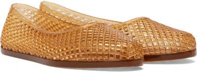Ancient Greek Sandals Jelly Crystal-embellished Iro Ballet Flats In Brown