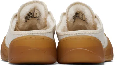 Erl 'low Skate Mule' White Low Top Sneakers With Contrasting Sole In White