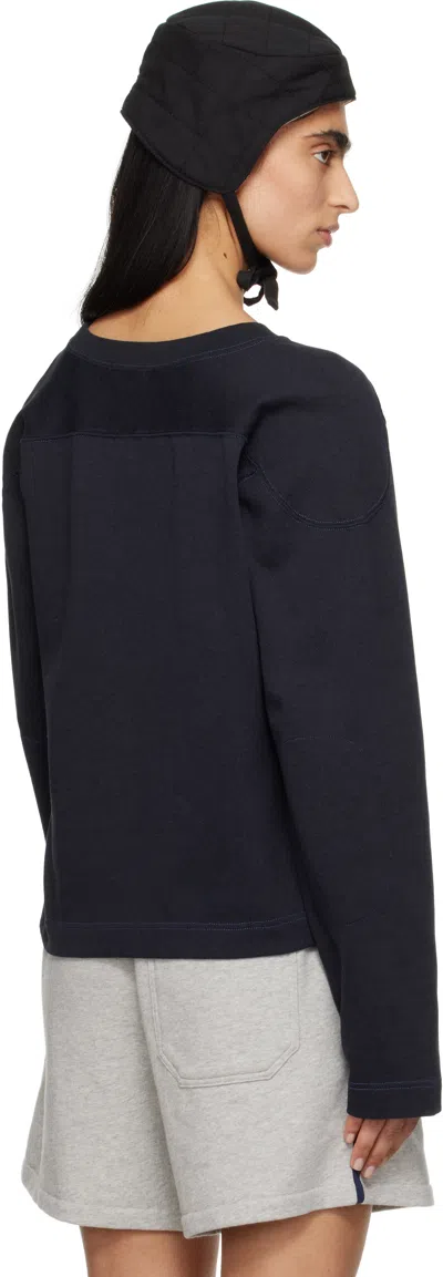 Bode Navy 'rec' Pullover Sweatshirt In Navy