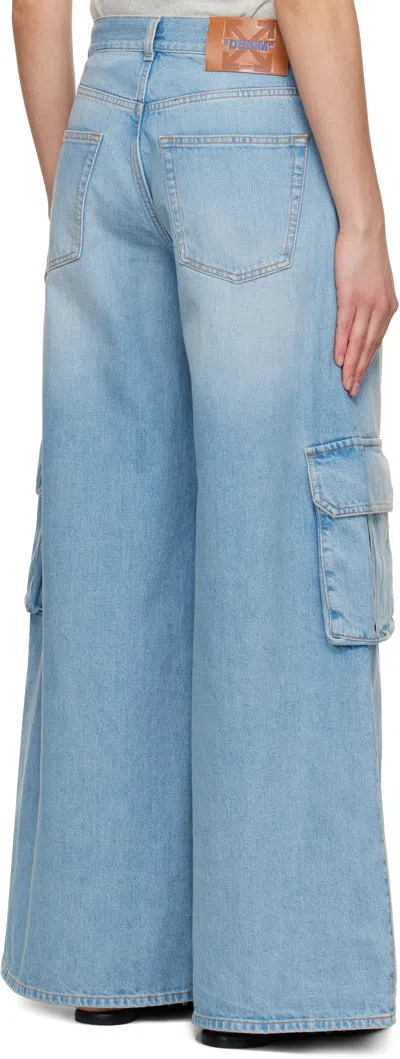 Off-white Denim Bomber Jacket In Blue