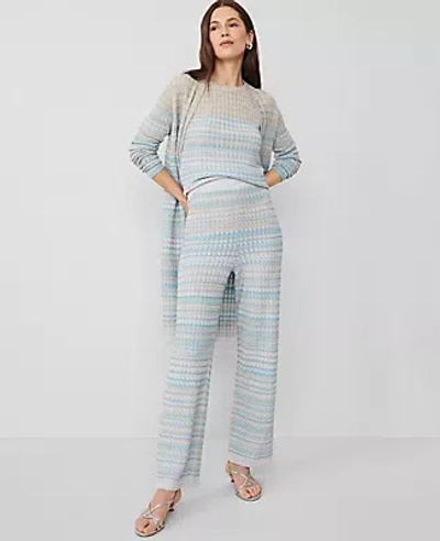 Ann Taylor The Petite Pull-on Wide-leg Sweater Pant In Multi