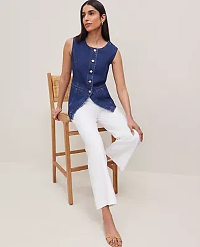 Ann Taylor The Tall Flare Ankle Pant In White