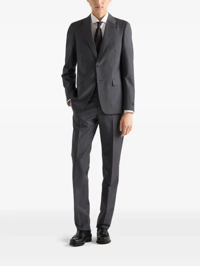Prada Single-breasted Suit In Black