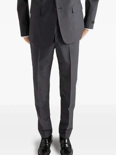 Prada Single-breasted Suit In Black