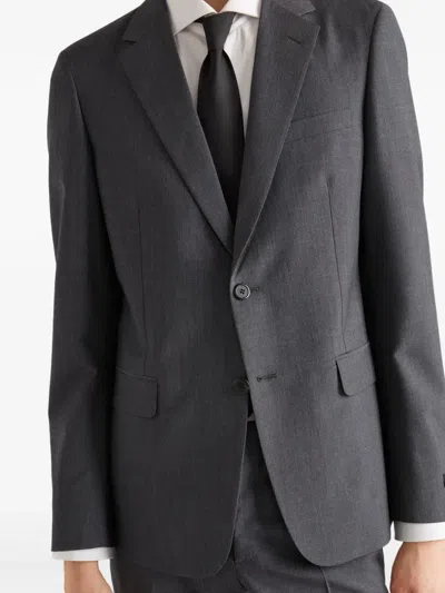 Prada Single-breasted Suit In Black