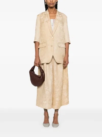 Uma Wang Long-sleeved Suit Jacket In Neutrals