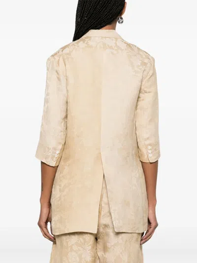 Uma Wang Long-sleeved Suit Jacket In Neutrals