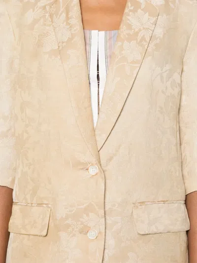 Uma Wang Long-sleeved Suit Jacket In Neutrals