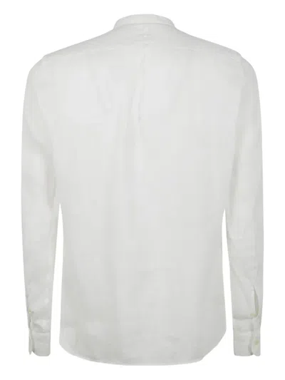 Tintoria Mattei Guru High Neck Linen Shirt In White